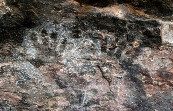 Hand prints on the wall from long ago