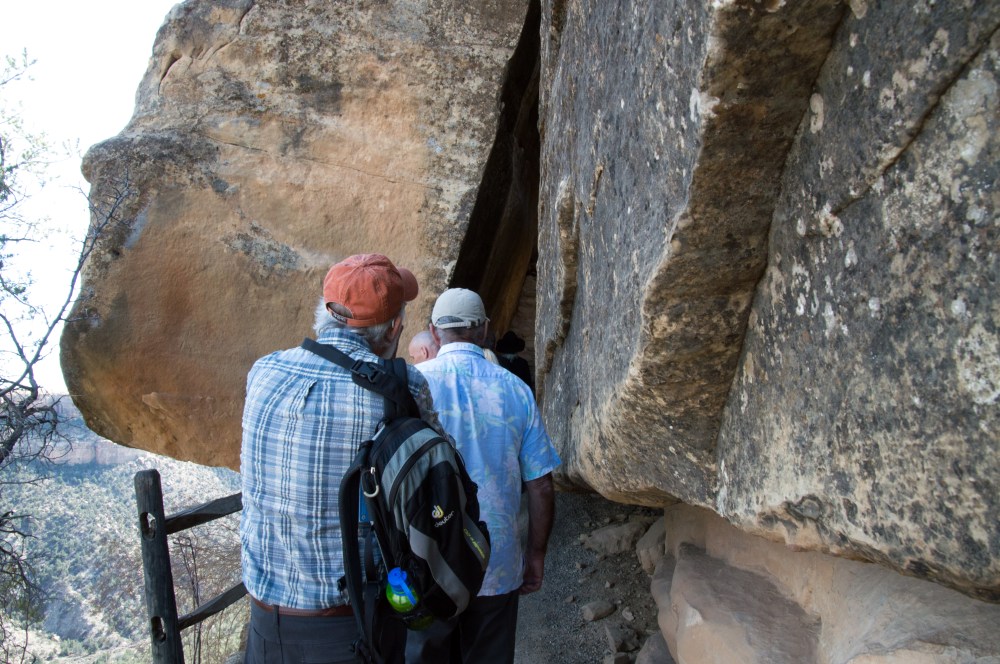 Narrow passage leading to the 18 inch wide tunnel.
